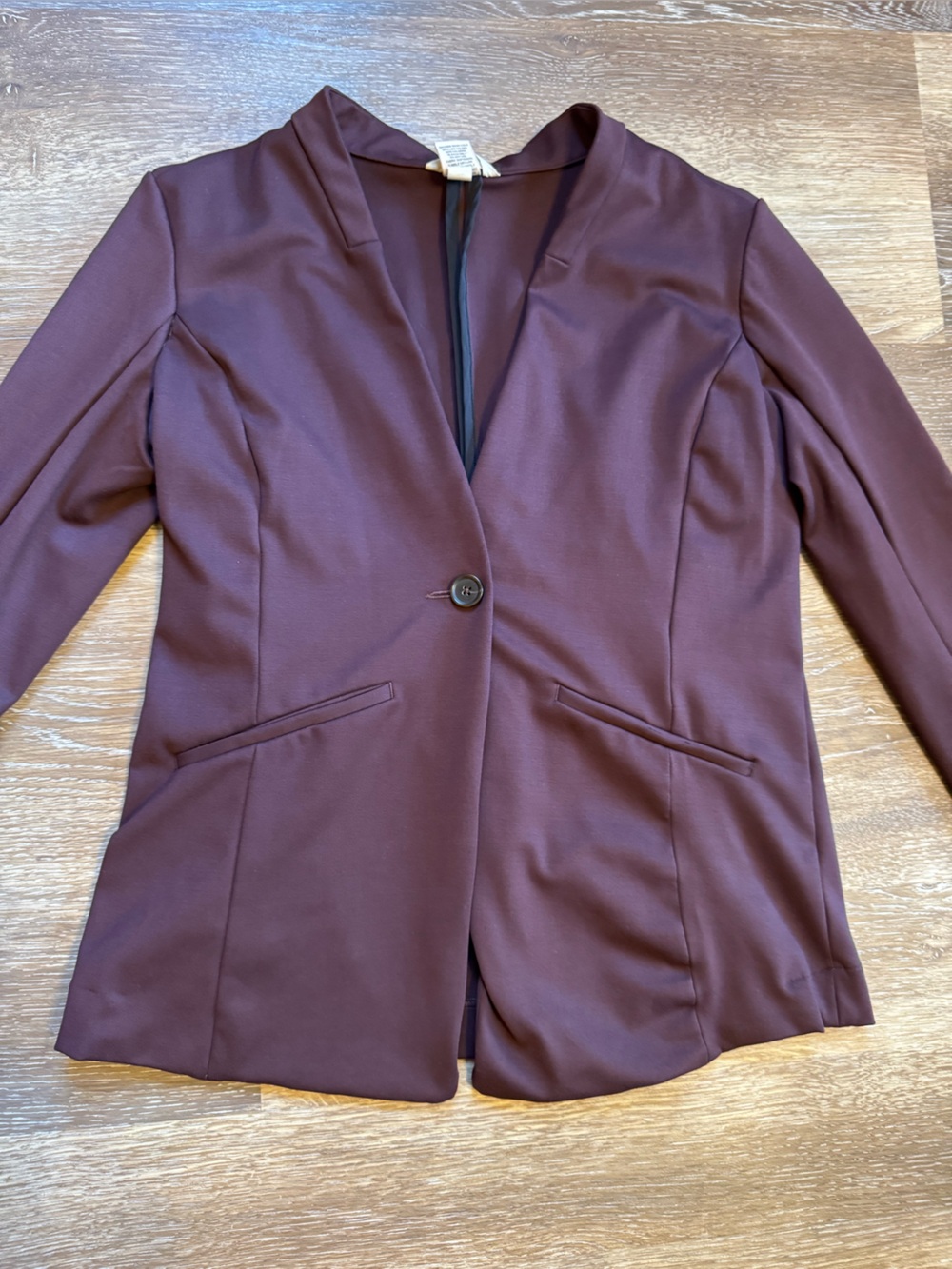 Duluth Trading Ponte Pro sz 12 Stretch Dark Plum Blazer Jacket